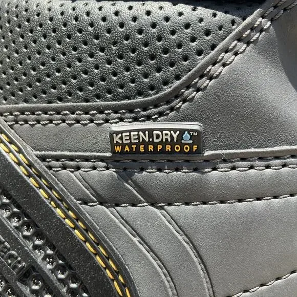 KEEN Utility Work Boots Men 12 Steel Toe Waterproof Gray Yellow EH ASTM USA made